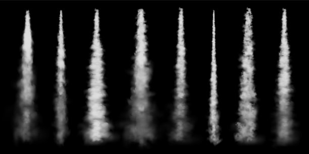 现实的飞机凝结尾迹空间图片下载