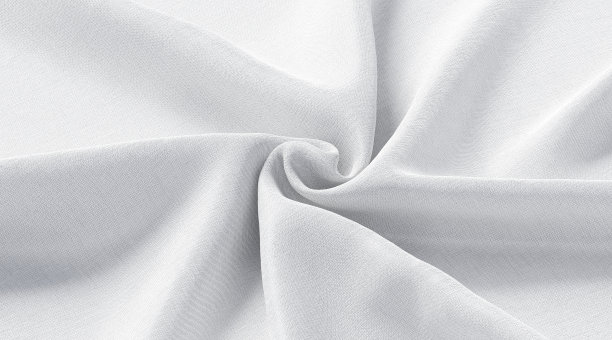 空白白色扭曲织物材料模拟，侧面视图图片下载