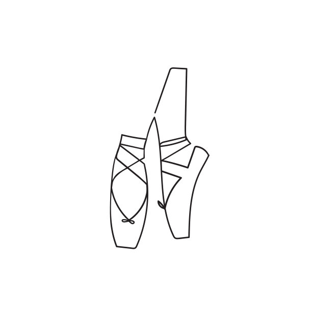 芭蕾舞演员的腿在脚尖鞋连续的线条图片下载