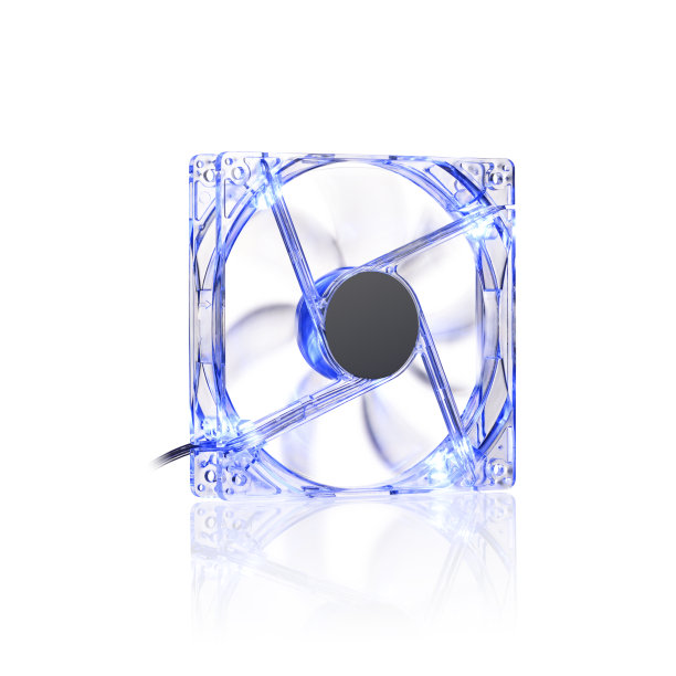 侧面的蓝色冷却器风扇为玩家与led灯隔离图片下载