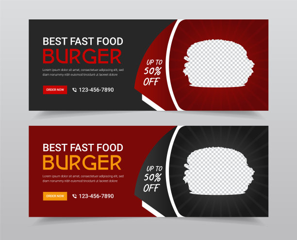 餐厅和美食社交媒体封面照片图片下载