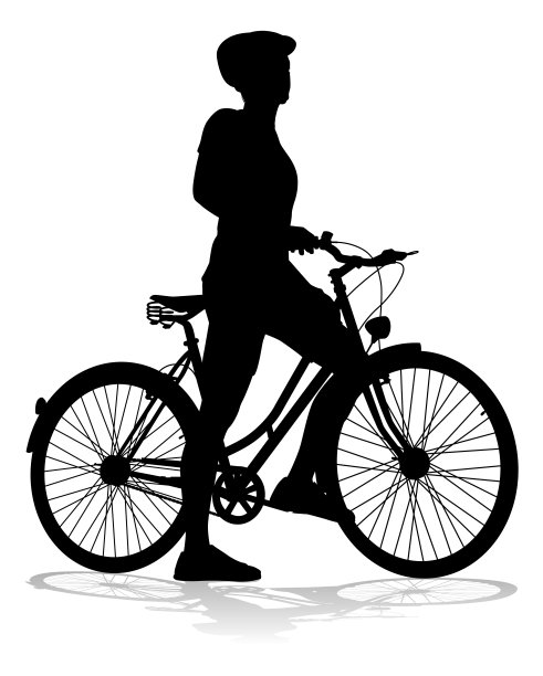 自行车和自行车剪影图片下载