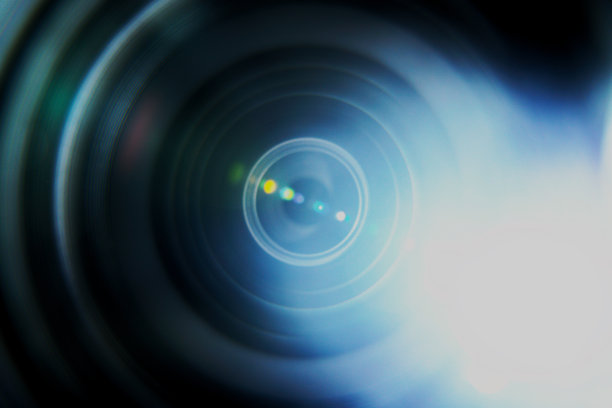 有漏光和闪光的相机镜头图片下载