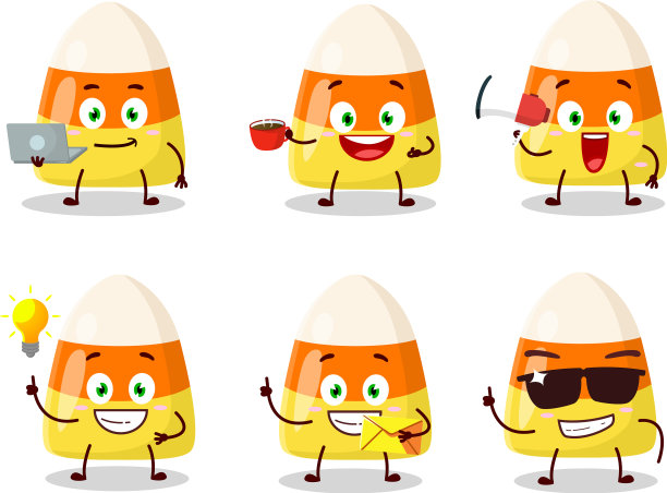 各种类型的玉米糖卡通人物图片下载