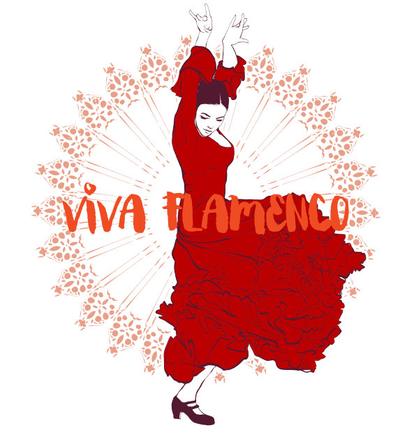 弗拉门戈万岁西班牙女孩跳弗拉门戈舞图片下载