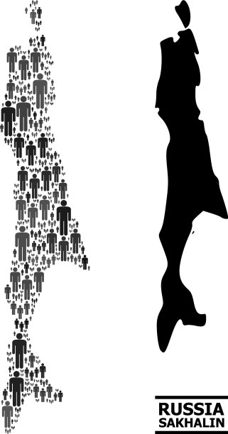 人类拼贴地图库页岛和图片下载