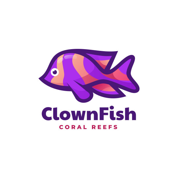 标志小丑鱼简单的吉祥物风格图片下载
