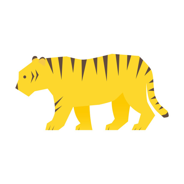 变形的图标插图行走侧虎。图片下载