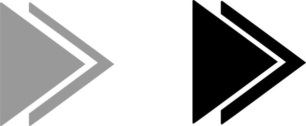 白色背景上的三角形箭头图标图片下载