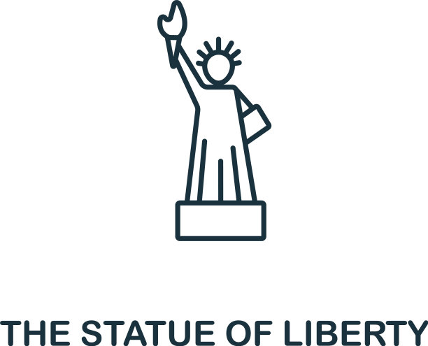 自由女神像图标从美国收集图片下载