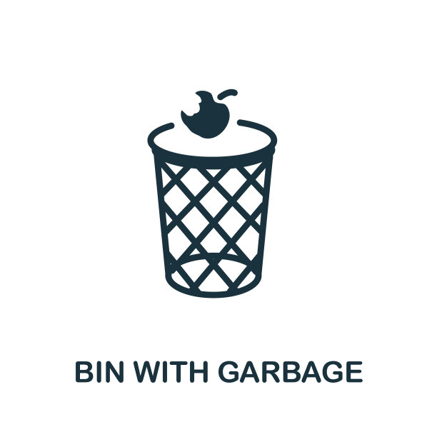 垃圾箱与垃圾图标简单从回收图片下载