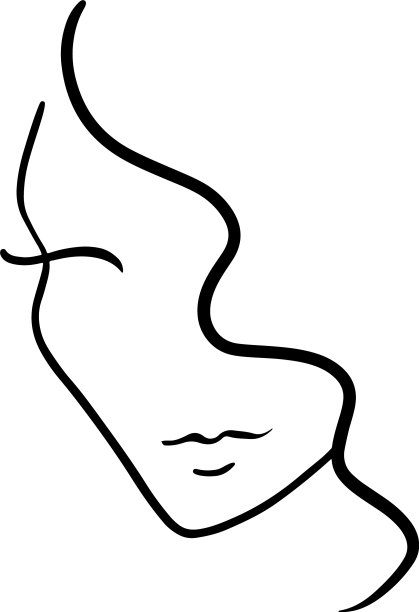 模板标志为美容产品抽象素描图片下载