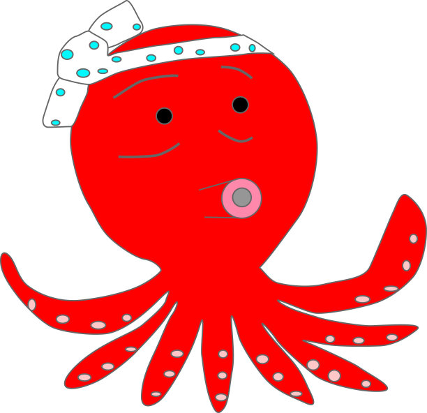 章鱼头带的插图图片下载