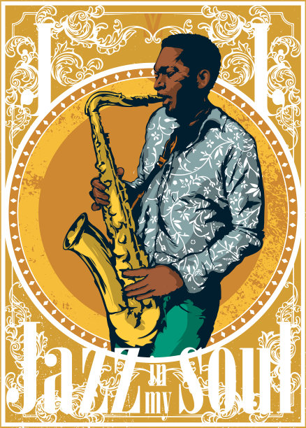 爵士乐人吹萨克斯风图片下载