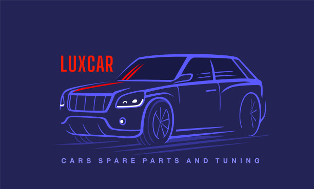 深色背景上的Suv汽车标志图片下载