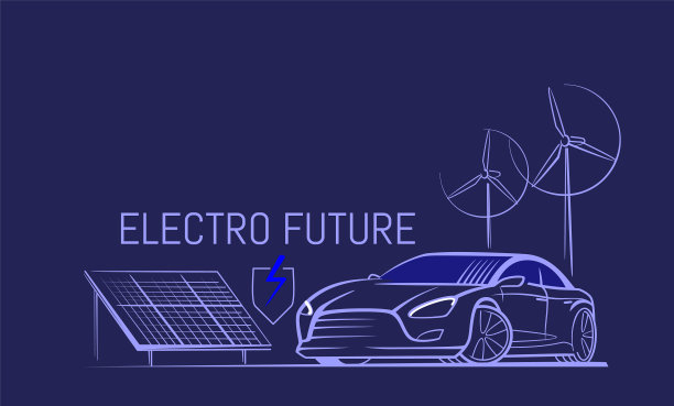 电动汽车线路，生态能源，自然太阳能图片下载