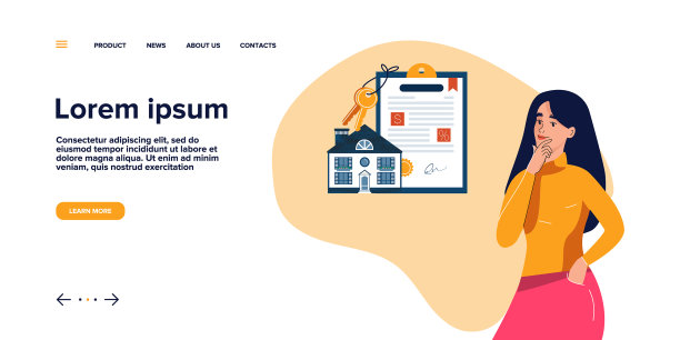 登陆页与女人考虑抵押贷款图片下载