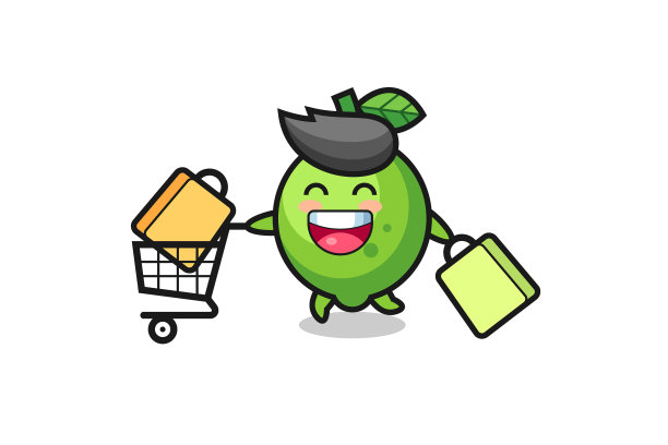 黑色星期五有可爱的青柠吉祥物图片下载