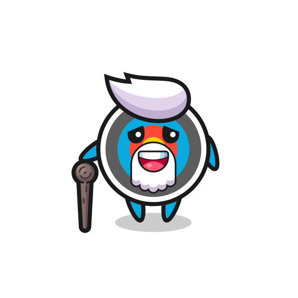 可爱的目标射箭爷爷正拿着一根棍子图片下载