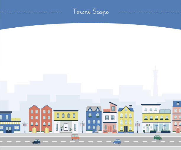 欧式市容(蓝色)图片下载