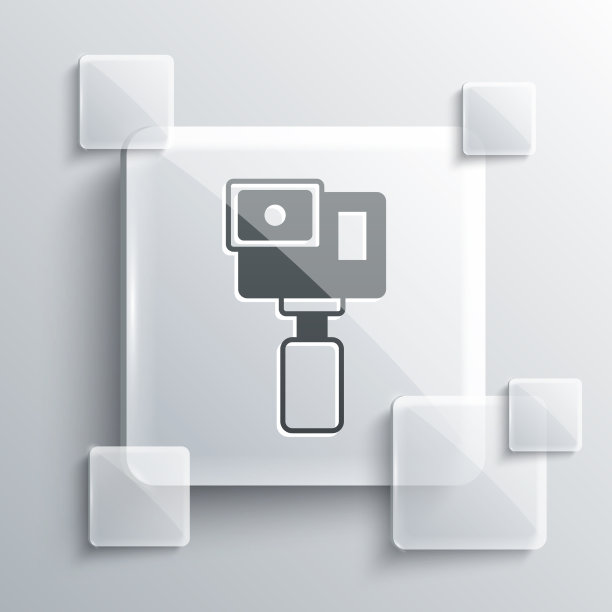 灰色行动极端相机图标孤立在灰色图片下载