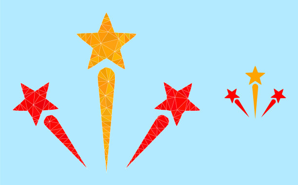 多边形烟花图标图片下载