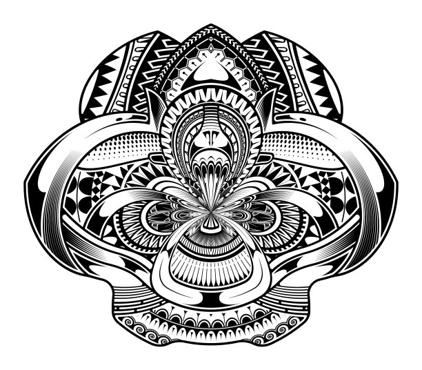 纹身抽象黑臂模板图片下载