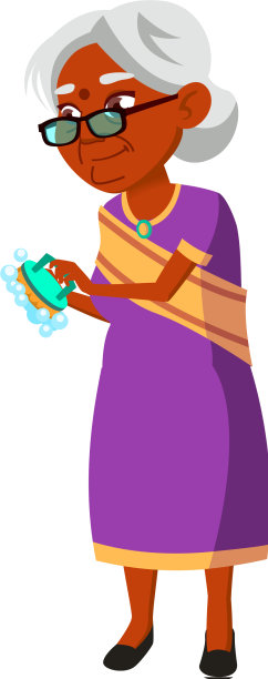 印度妇女在洗瓷砖图片下载