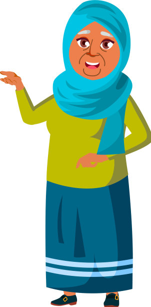 一位阿拉伯老妇人在后院和朋友聊天图片下载