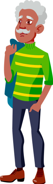 严肃的非洲老头拿着外套走了进来图片下载