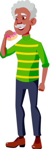 非洲老马在公园吃甜甜圈甜点图片下载