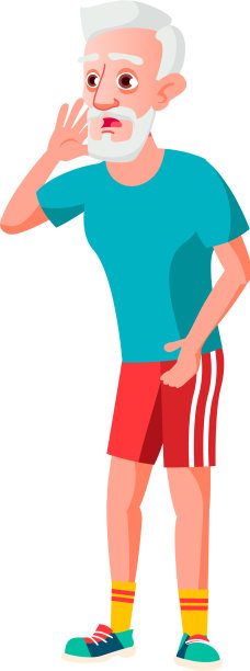 老人运动员震惊地看着乌云图片下载