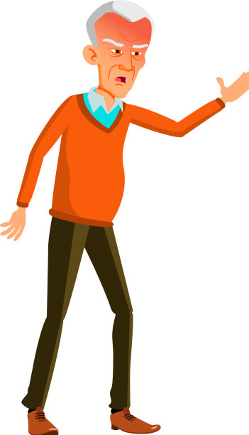 一个愤怒的老家伙在诊所对护士大喊大叫图片下载