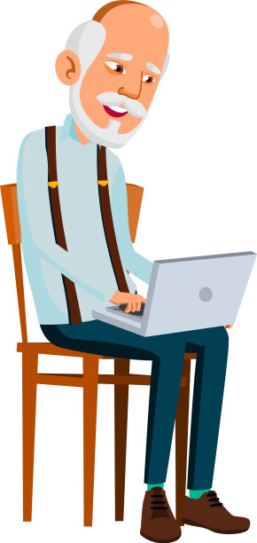 欧洲一名中年男子在笔记本电脑上写电子邮件图片下载