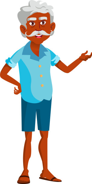 一个快乐的西班牙裔老人在商店里与售货员交谈图片下载