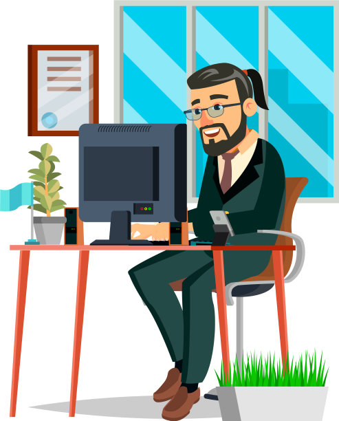 商人在电脑上写信息图片下载