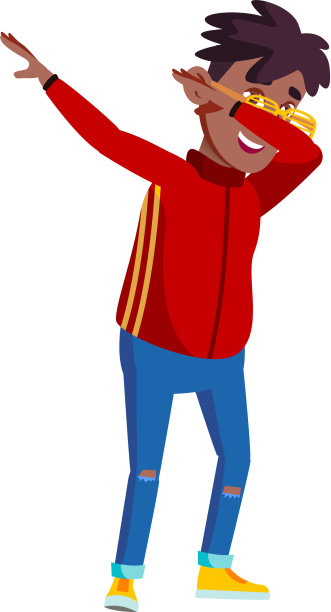 快乐男孩嘻哈表演dab卡通图片下载