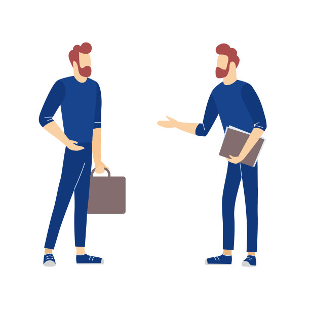 两个商人站在一起图片下载