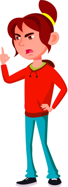 心烦意乱的女孩少年责备同学卡通图片下载