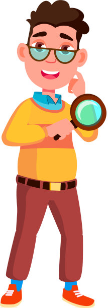 研究人员拿着放大镜看着图片下载