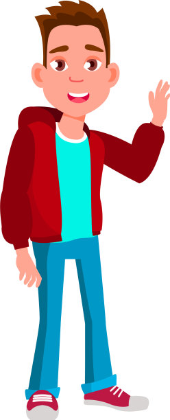 白人男孩欢迎女友卡通图片下载