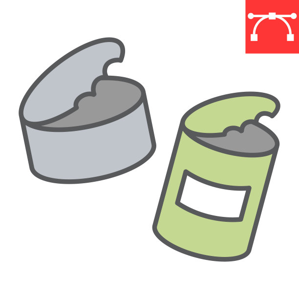 可废色线图标，回收与生态，废金属矢量图标，矢量图形，可编辑笔画填充轮廓符号，eps 10。图片下载