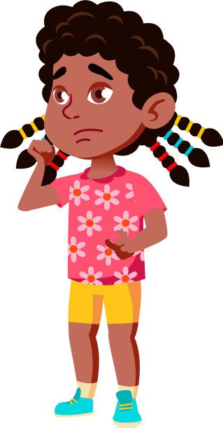 非洲女孩在画廊卡通图片下载