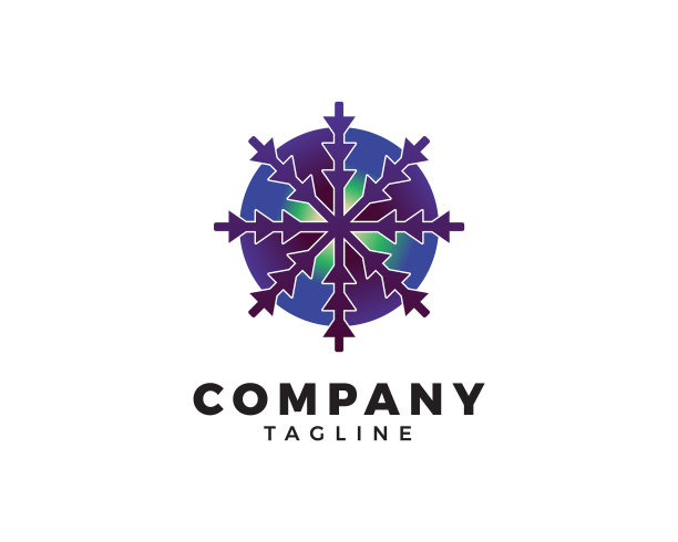 雪花图标标志模板图片下载