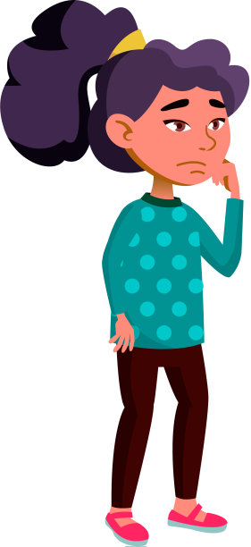 悲伤的小女孩在看电视上的情景剧图片下载