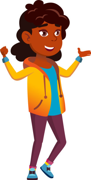 非洲小女孩庆祝比赛获胜图片下载