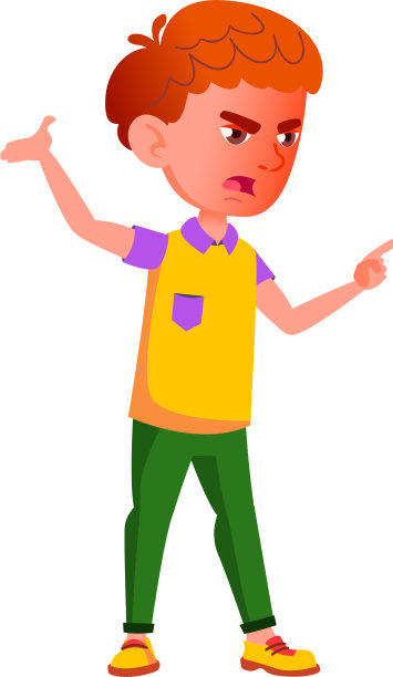 在后院卡通里，疯狂的男孩对着妹妹大喊大叫图片下载