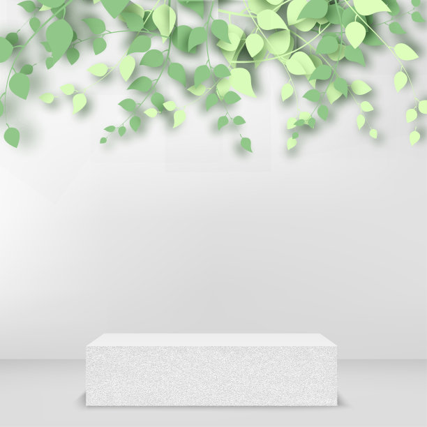 抽象背景与石头几何三维平台。矢量图图片下载