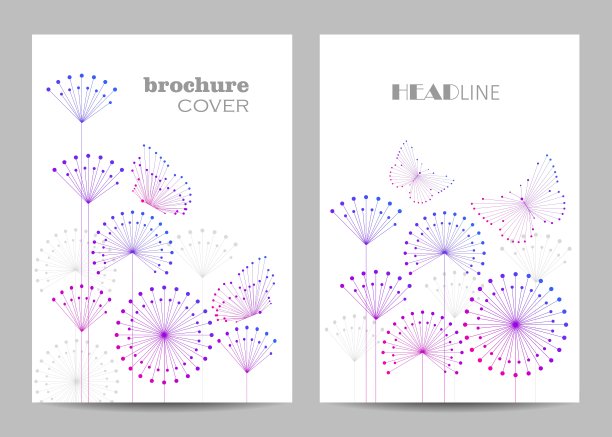 矢量模板小册子封面在A4大小。图片下载