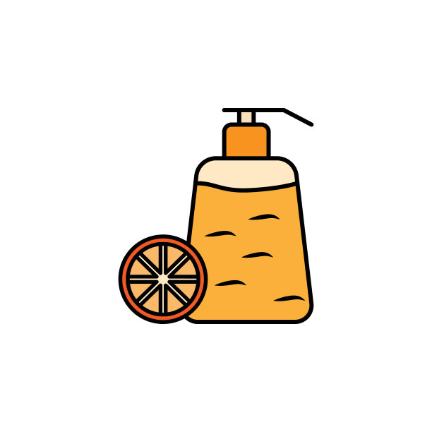 香氛瓶柠檬水果轮廓图标。符号和符号可以用于网页，徽标，移动应用程序，UI, UX图片下载